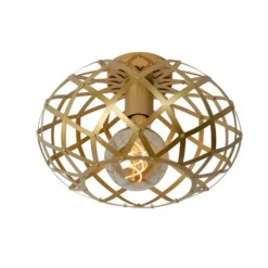 Lucide WOLFRAM - Plafonnière - Ø 30 cm - 1xE27 - Mat Goud / Messing Best
