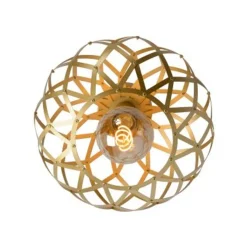 Lucide WOLFRAM - Plafonnière - Ø 30 cm - 1xE27 - Mat Goud / Messing Best