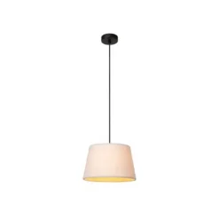 Lucide WOOLLY Hanglamp-Beige-Ø28-1xE27-60W-Katoen Clearance