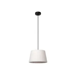 Lucide WOOLLY Hanglamp-Beige-Ø28-1xE27-60W-Katoen Clearance