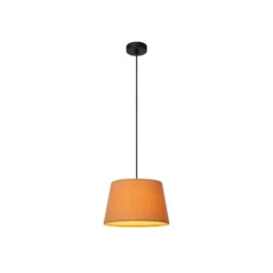 Lucide WOOLLY Hanglamp-Okerge.-Ø28-1xE27-60W-Katoen Best