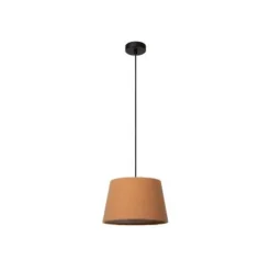Lucide WOOLLY Hanglamp-Okerge.-Ø28-1xE27-60W-Katoen Best