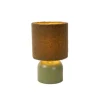 Lucide WOOLLY Tafellamp-Groen-Ø16-1xE14-40W-Katoen Clearance