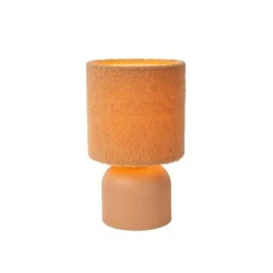 Lucide WOOLLY Tafellamp-Terrac.-Ø16-1xE14-40W-Katoen Outlet