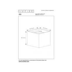 Lucide XIO - Wandlamp - LED Dimb. - G9 - 1x4W 2700K - Grijs Discount