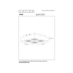 Lucide XIRAX Plafondlicht 4xGU10/5W LED DTW Zwart Outlet