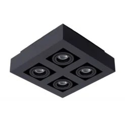 Lucide XIRAX Plafondlicht 4xGU10/5W LED DTW Zwart Outlet