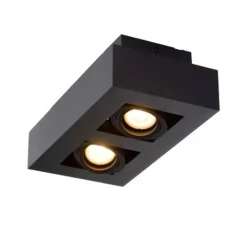 Lucide XIRAX Plafondlicht 2xGU10/5W DTW 3000K Zwart Clearance