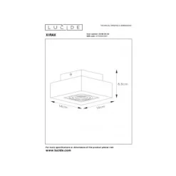 Lucide XIRAX Plafondlicht 1xGU10/5W LED DTW Zwart Hot