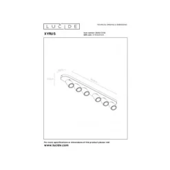 Lucide XYRUS Spot 6xGU10/5W incl. DTW L84 W14 H12.5cm Zwa Outlet