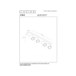 Lucide XYRUS Spot 4xGU10/5W incl.DTW L60 W9 H12.5cm Wit Sale
