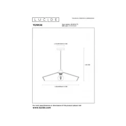 Lucide YUNKAI Hanglamp-Nature.-Ø50-1xE27-60W-Papier Sale