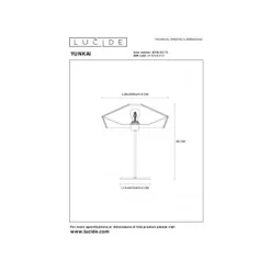 Lucide YUNKAI Tafellamp-Nature.-Ø40-1xE27-60W-Papier