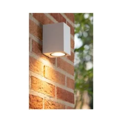 Lucide ZARO - Wandspot Buiten - 1xGU10 - IP44 - Wit Hot