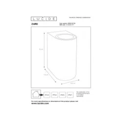 Lucide ZARO - Wandspot Buiten - 2xGU10 - IP44 - Zwart