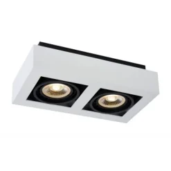 Lucide ZEFIX Plafondspot 2x Gu10/12W DTW Wit