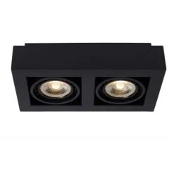 Lucide ZEFIX Plafondspot 2x Gu10/12W DTW Zwart Sale