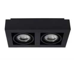 Lucide ZEFIX Plafondspot 2x Gu10/12W DTW Zwart Sale