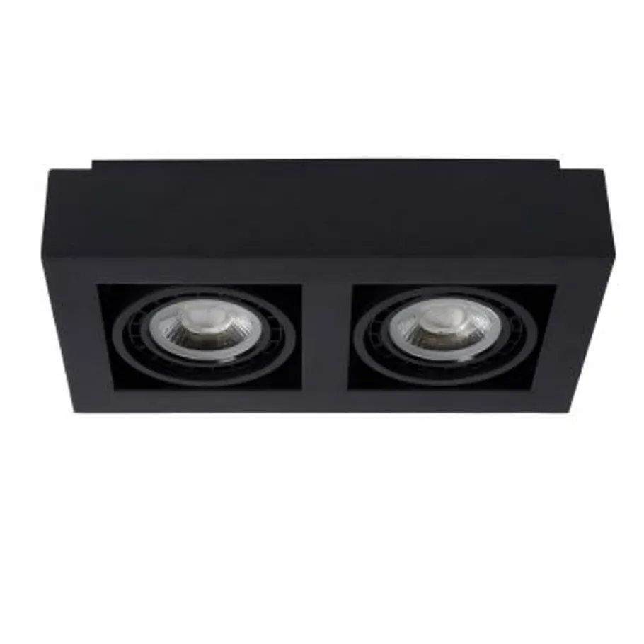 Lucide ZEFIX Plafondspot 2x Gu10/12W DTW Zwart Sale