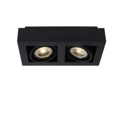 Lucide ZEFIX Plafondspot 2x Gu10/12W DTW Zwart Sale
