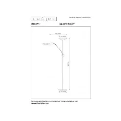 Lucide ZENITH - Leeslamp - Ø 25,4 cm - LED Dimb. - 3000K - Zwart Clearance