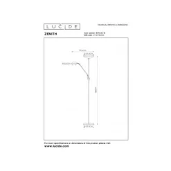 Lucide ZENITH - Leeslamp - Ø 25,4 cm - LED Dimb. - 3000K - Mat chroom Sale