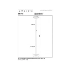 Lucide ZENITH Vloerlamp-Zwart-LED Dimb.-20W-3000K-Metaal Best