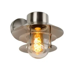 Lucide ZICO - Wandlamp Buiten - Ø 21,8 cm - 1xE27 - IP44 - Mat chroom Best