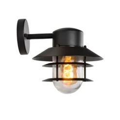 Lucide ZICO - Wandlamp Buiten - Ø 21,8 cm - 1xE27 - IP44 - Zwart Discount