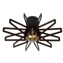 Lucide ZIDANE - Plafonnière - Ø 45 cm - 1xE27 - Zwart