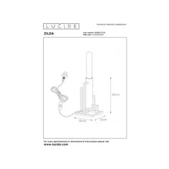 Lucide ZILDA - Tafellamp - 1xE27 - Zwart Online