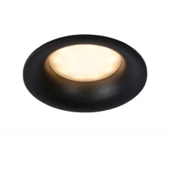 Lucide ZIVA Inbouwspot Rond GU10/5W IP44 Ø8.5cm Zwart Clearance