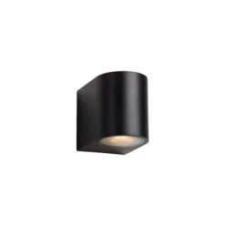 Lucide ZORA-LED - Wandspot Buiten - LED Dimb. - GU10 - 1x5W 3000K - IP44 - Zwart Outlet