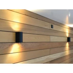 Lucide ZORA-LED - Wandspot Buiten - LED Dimb. - GU10 - 2x5W 3000K - IP44 - Zwart Hot