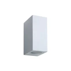 Lucide ZORA-LED - Wandspot Buiten - LED Dimb. - GU10 - 2x5W 3000K - IP44 - Wit Best