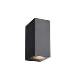 Lucide ZORA-LED Wandlicht 2xGU10/5W L9 W6.5 H15cm Zwart Outlet