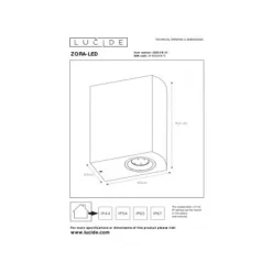 Lucide ZORA-LED Wandlicht 2xGU10/5W L9 W6.5 H15cm Wit Discount