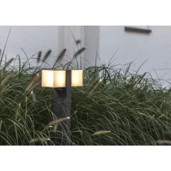 Lutec CUBA Tuinpaal 2 licht Donkergrijs LED 24,4W Discount