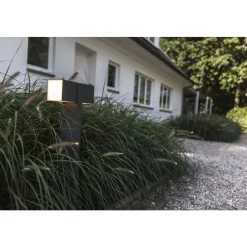 Lutec CUBA Tuinpaal 2 licht Donkergrijs LED 24,4W Discount
