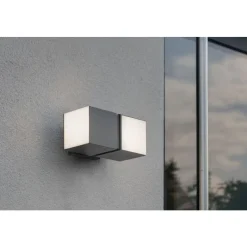 Lutec CUBA Wandlamp Donkergrijs LED 24,4W Outlet