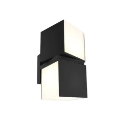 Lutec CUBA Wandlamp Mat zwart LED 24,4W