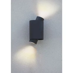 Lutec CYPRES Wandlamp Donkergrijs  GU10 2*Max.7W Sale