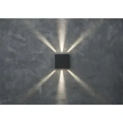 Lutec GEMINI Wandlamp Donkergrijs LED 10W Sale