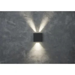 Lutec GEMINI Wandlamp Donkergrijs LED 10W Sale