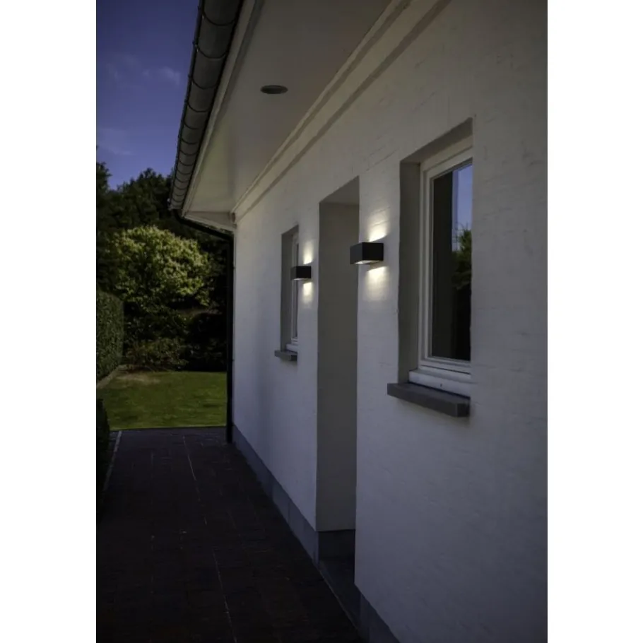 Lutec GEMINI Wandlamp Donkergrijs LED 21W Online