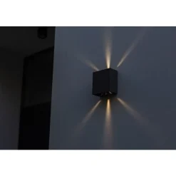 Lutec GEMINI Wandlamp Mat zwart LED 10W Clearance