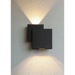 Lutec RIALTO Wandlamp Zwart LED 18W