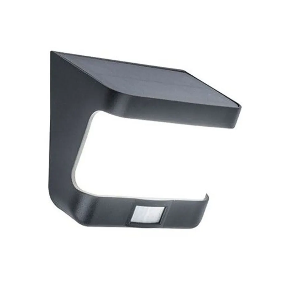 Lutec TRY Solar wandlamp met sensor Zwart LED 8W Online