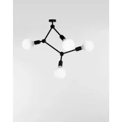 Marckdael ATOMEN CEILING LAMP 1808-PL4 NERO 4*E27 Clearance