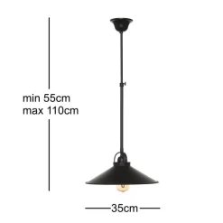 Marckdael BILIARDO INDOOR 0182/S1 BLACK 1*E27 + METAL SHELL DIAM 35 Hot